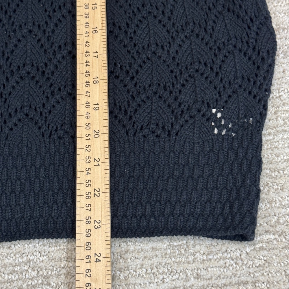 Draper James RSVP Black Crochet Short Sleeve Sweater Top XL KD3231SWR - Picture 5 of 7